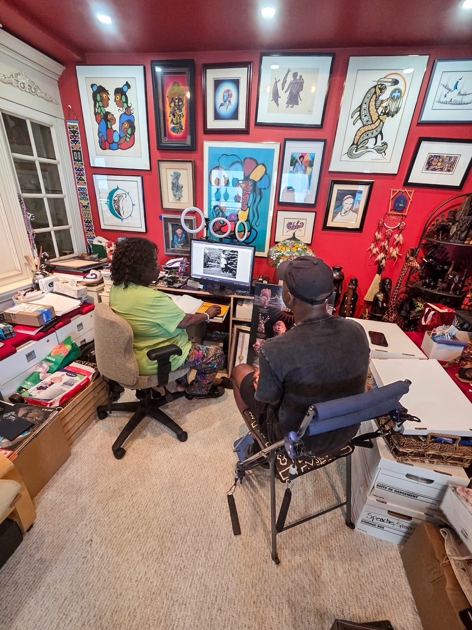 Sitting with the legendary Hon. Dr. Jean Augustine going over the 'Destined' project.